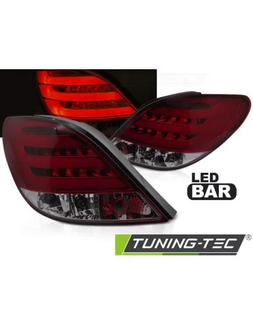 Feux arrière à LED fumés rouges pour PEUGEOT 207 3 portes/5 portes 05.06-06.09