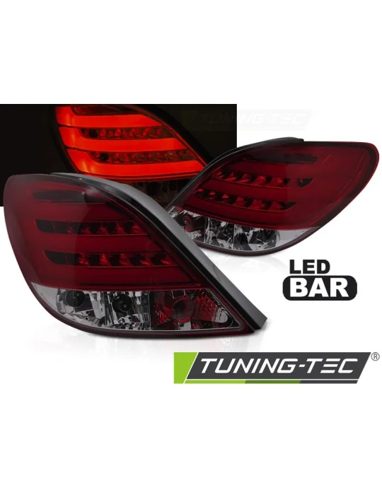 Feux arrière à LED fumés rouges pour Peugeot 207 3 portes/5 portes (2006 - 2009)
