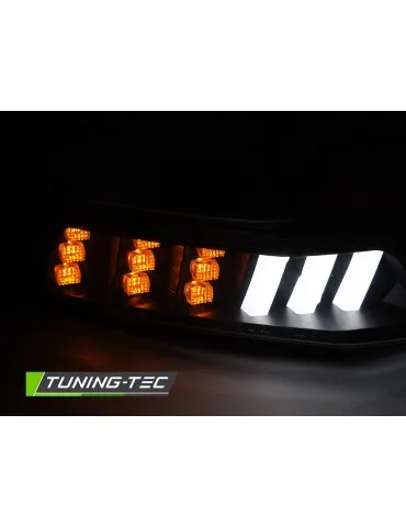 Clignotants avant à LED noirs pour FORD MUSTANG 15-17
