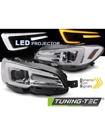 Phares à LED chromés pour SUBARU WRX 14-22