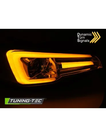 Phares à LED chromés pour SUBARU WRX 14-22