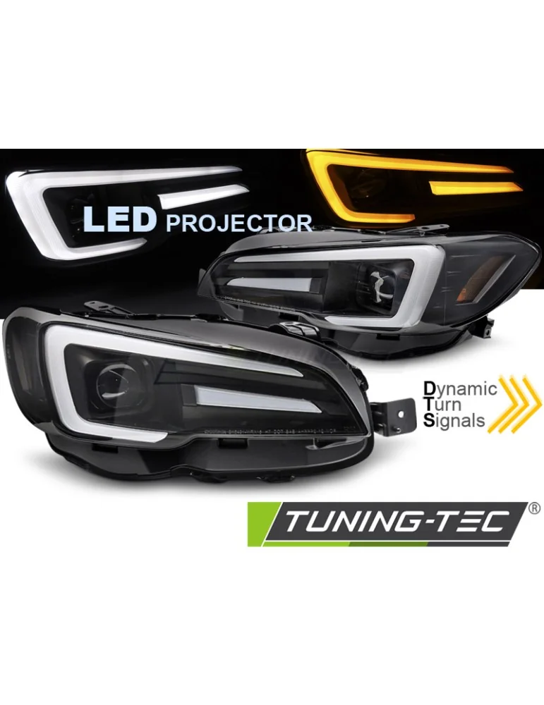 Phares à LED noirs pour SUBARU WRX 14-22