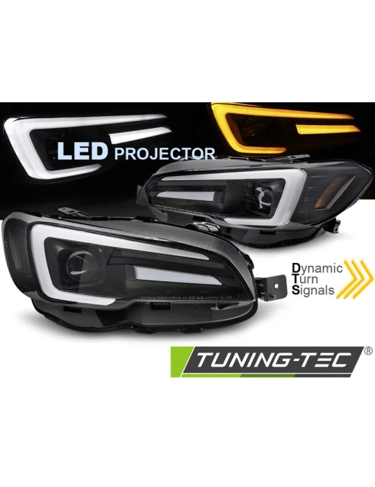 Phares à LED noirs pour Subaru WRX (2014 - 2022)