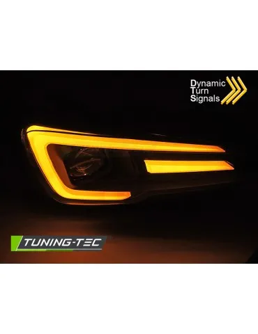 Phares à LED noirs pour SUBARU WRX 14-22