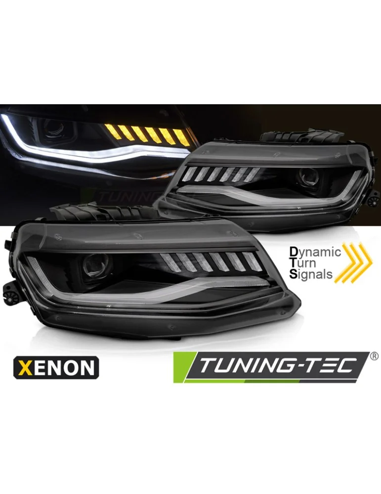 Phares au xénon noirs pour CHEVROLET CAMARO 16-18 HID