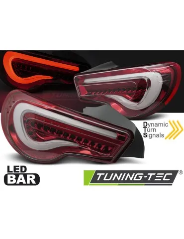 Feux arrière à LED rouges blancs pour TOYOTA GT86 12-21