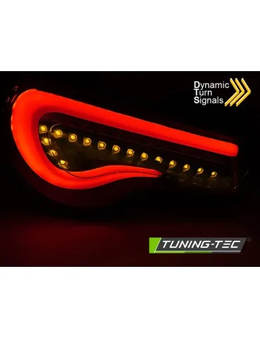 Feux arrière à LED noirs fumés rouges pour TOYOTA GT86 12-21
