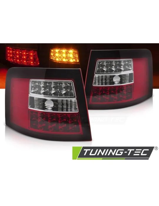 Feux arrière à LED rouges blancs pour Audi A6 Avant (1997 - 2004)