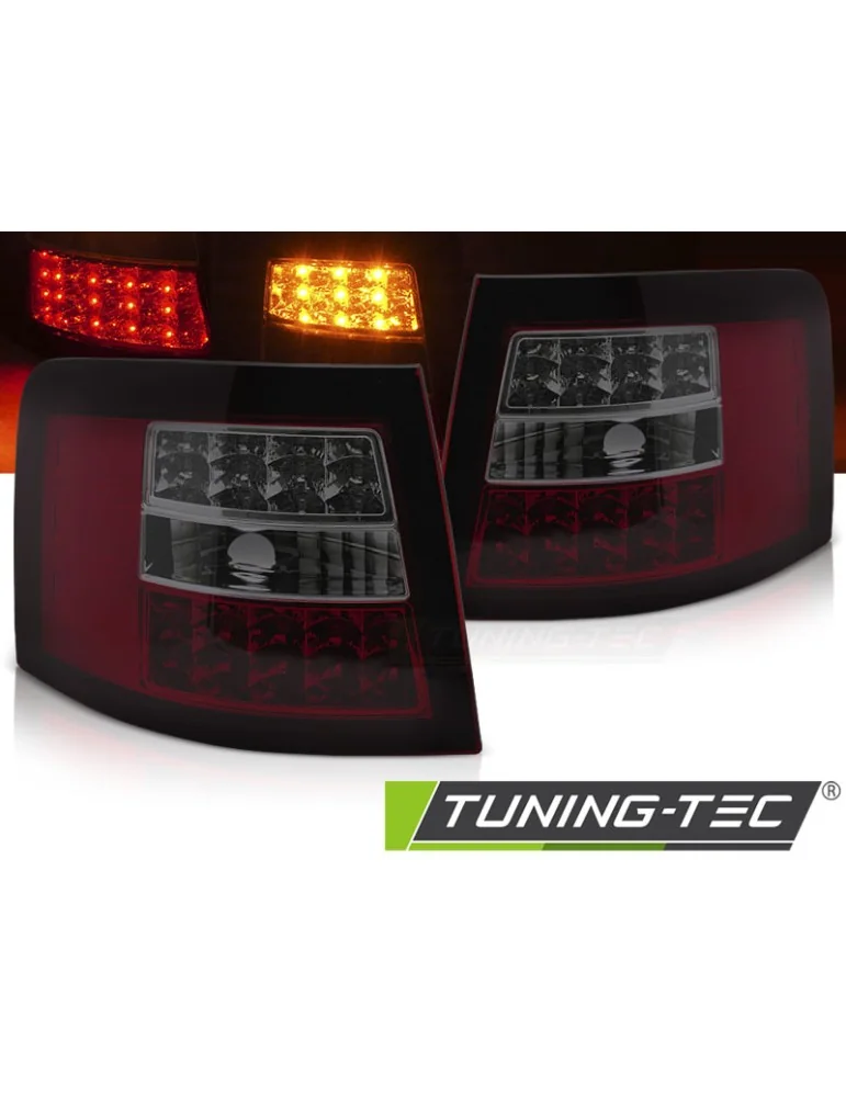 Feux arrière à LED fumés rouges pour AUDI A6 05.97-05.04 Avant