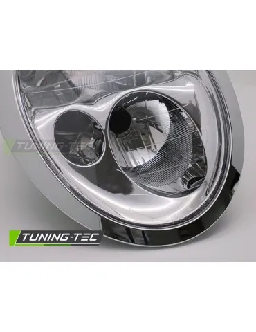 Phares halogène chromés pour MINI COOPER R50 R53 01-04