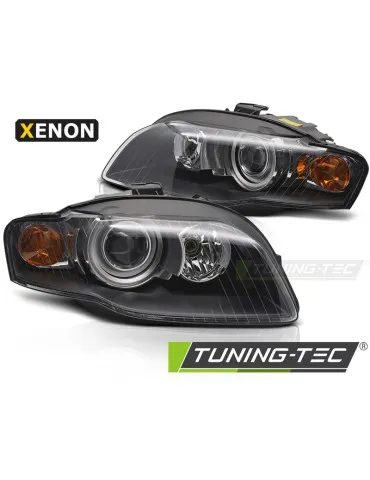 Phares au xénon noirs pour AUDI A4 B7 11.04-03.08