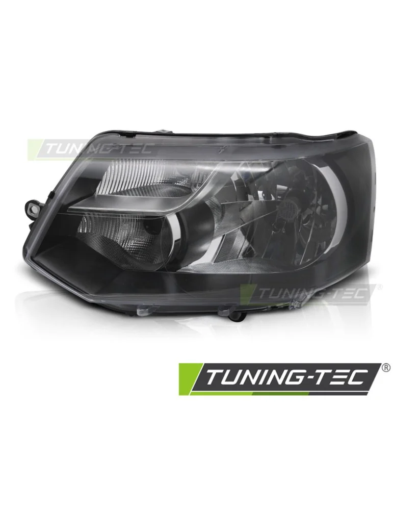 Phares halogène noirs pour VW T5 10-15