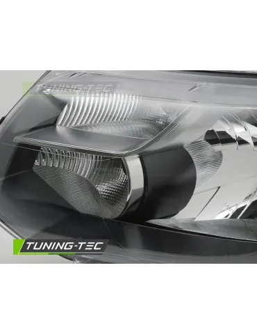 Phares halogène noirs pour VW T5 10-15