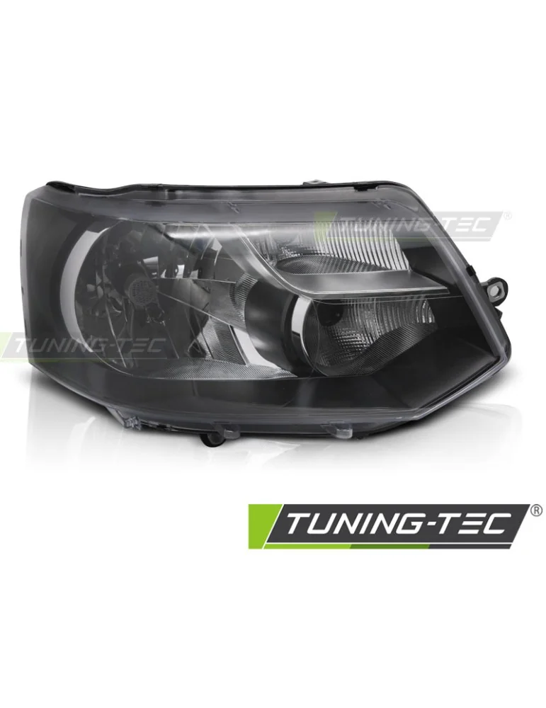 Phares halogène noirs pour VW T5 10-15