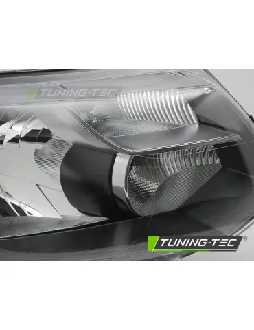 Phares halogène noirs pour VW T5 10-15