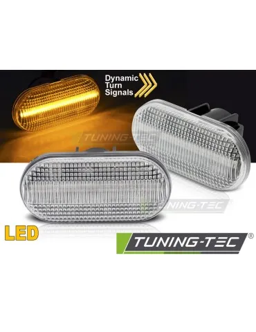 Répétiteurs latéraux à LED blancs pour RENAULT CLIO II TWINGO II SCENIC KANGOO
