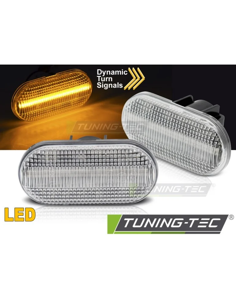Répétiteurs latéraux à LED blancs pour RENAULT CLIO II TWINGO II SCENIC KANGOO