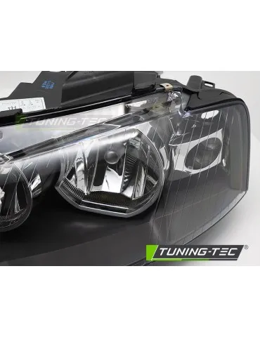 Phares halogène noirs pour AUDI A3 8P 03-08