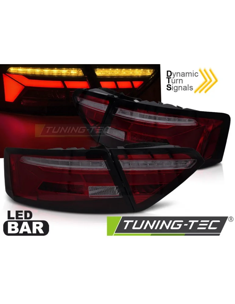 Feux arrière à LED fumés rouges pour AUDI A5 11-16