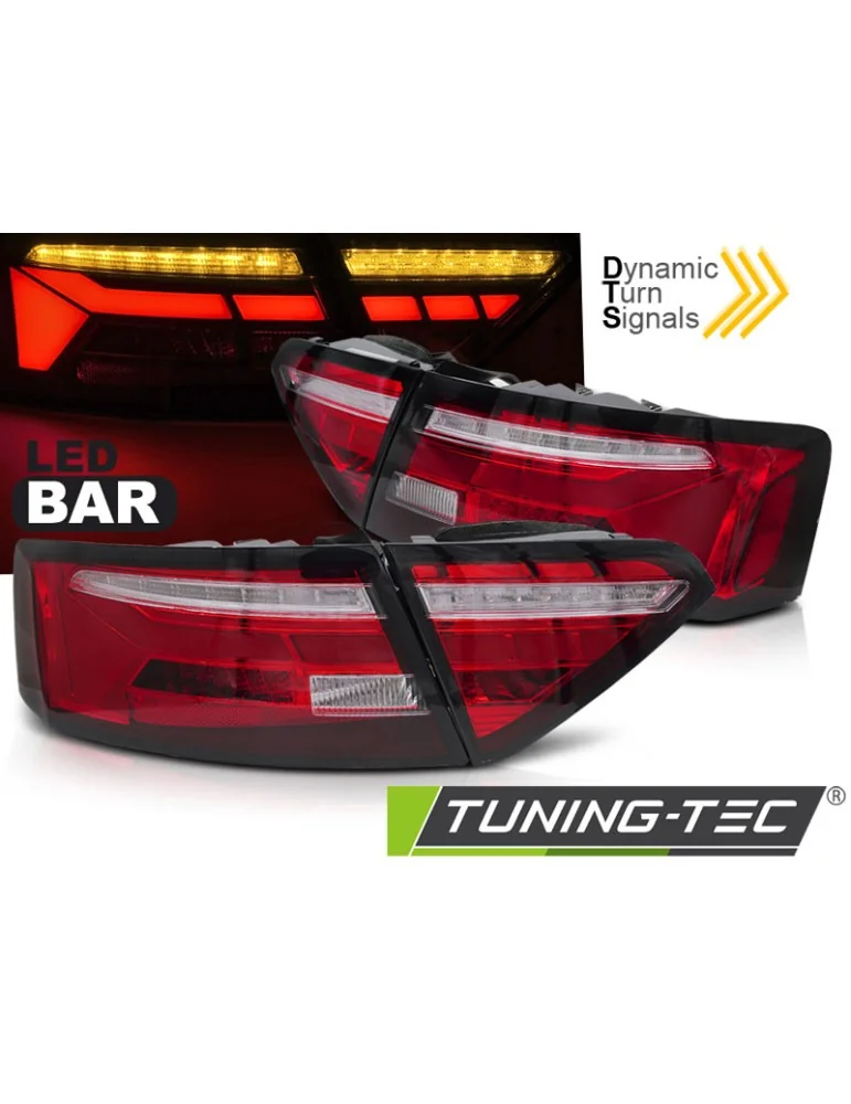 Feux arrière à LED rouges blancs pour AUDI A5 11-16