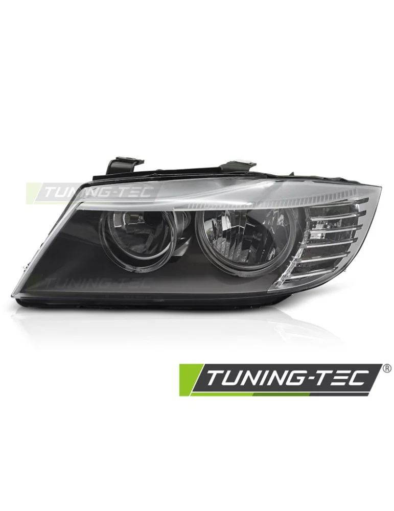 Phares halogène noirs pour BMW E90 E91 09-11