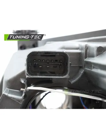 Phares halogène noirs pour BMW E90 E91 09-11