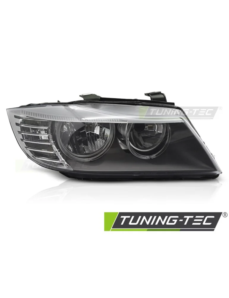 Phares halogène noirs pour BMW E90 E91 09-11