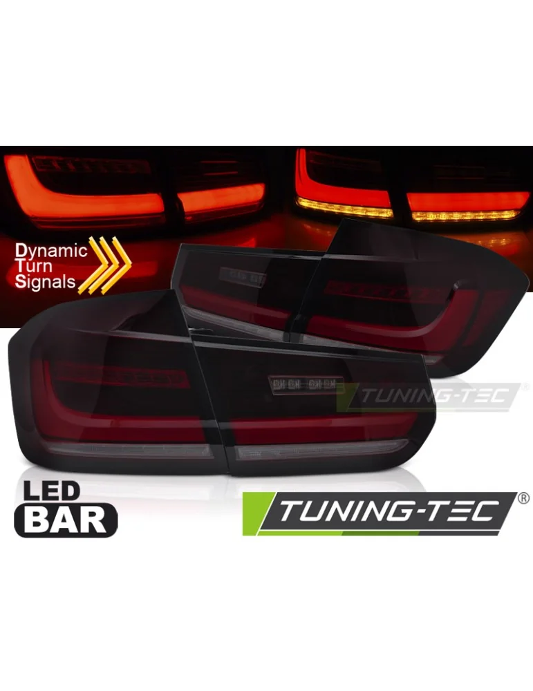 Feux arrière à LED fumés rouges pour BMW F30 11-18