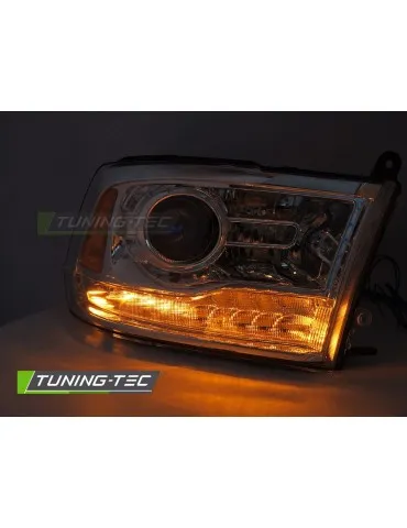 Phares à LED chromés pour DODGE RAM 09-18