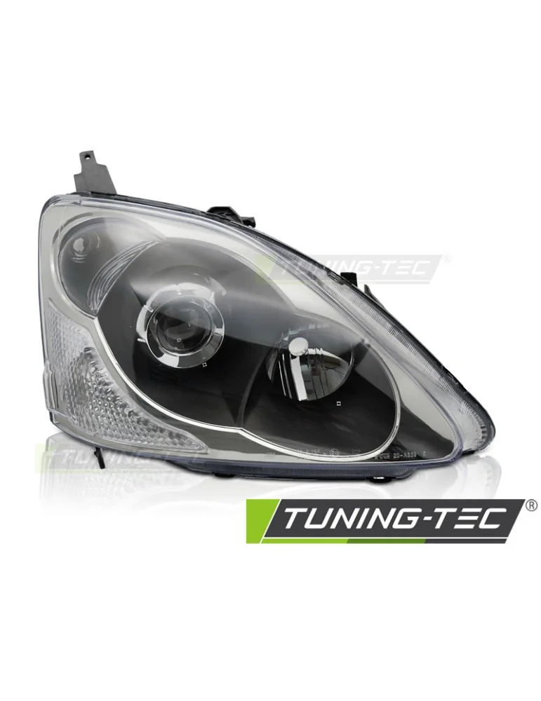 Phares halogène noirs pour HONDA CIVIC 03-06 berline à hayon