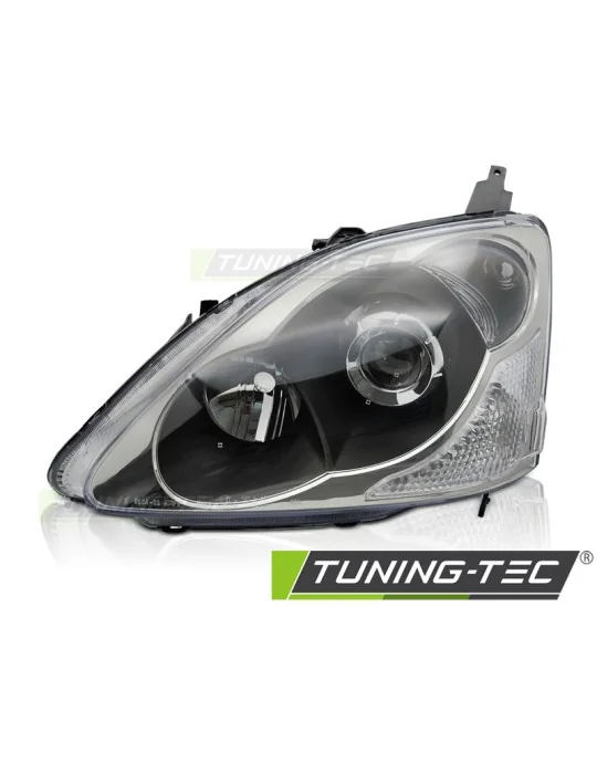 Phare halogène noir côté gauche pour Honda Civic berline à hayon (2003 - 2006)