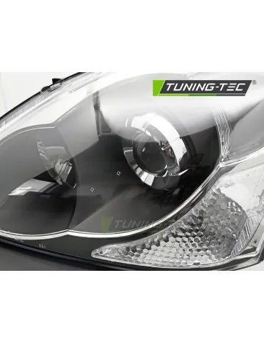 Phares halogène noirs pour HONDA CIVIC 03-06 berline à hayon