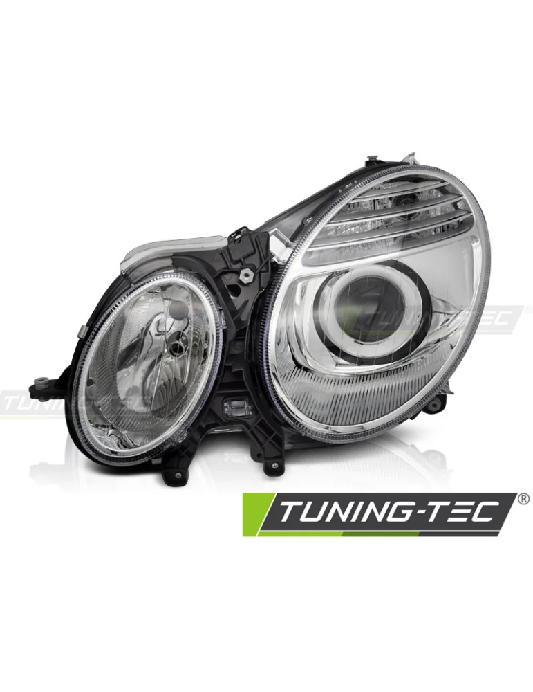 Phares halogène chromés pour MERCEDES W211 06-09