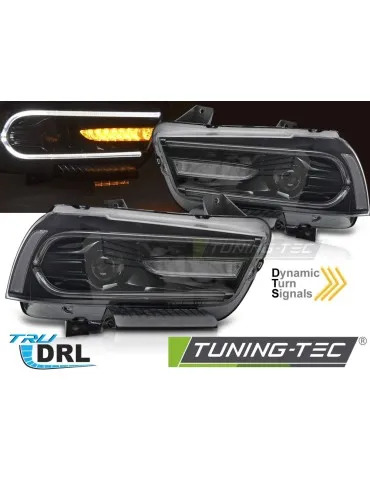 Phares à LED noirs pour DODGE CHARGER LX II 11-15