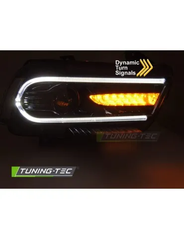 Phares à LED noirs pour DODGE CHARGER LX II 11-15