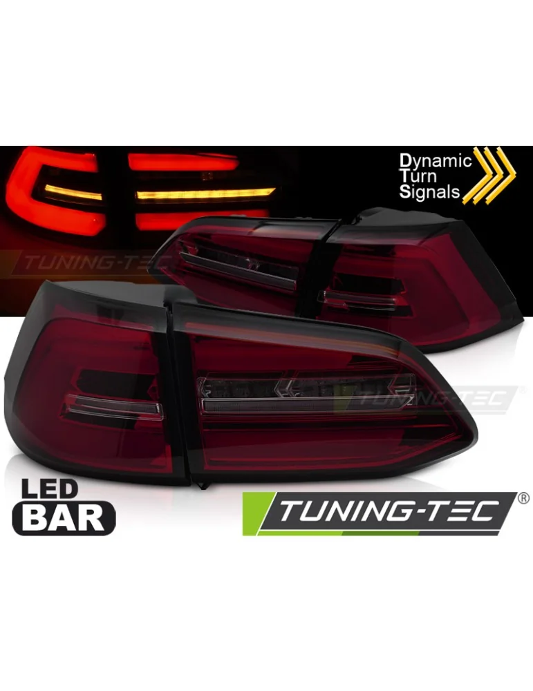 Feux arrière à LED fumés rouges pour VW GOLF 7 17-19 Break