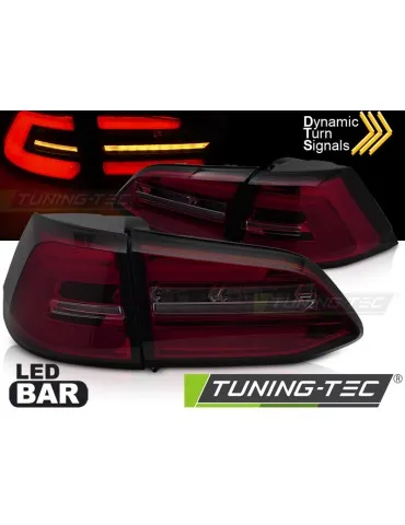 Feux arrière à LED fumés rouges pour VW GOLF 7 13-17 Break