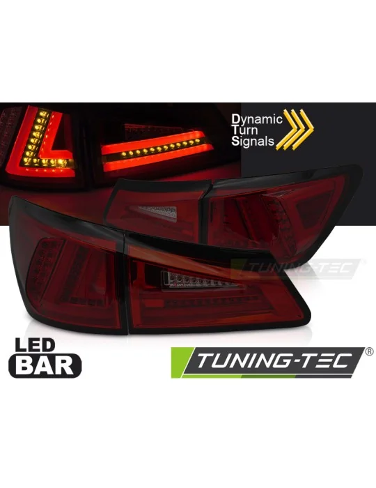 Antibrouillards à LED fumés rouges pour Lexus IS II (2006 - 2013)