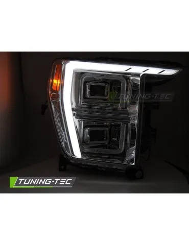 Phares à LED chromés pour FORD F150 MK14 20-23