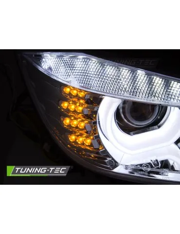 Phares au xénon chromés pour BMW F30/F31 10.11 05.15 HID