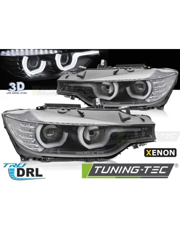 Phares au xénon noirs pour BMW F30/F31 10.11 05.15 HID