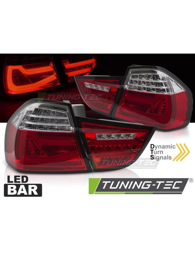 Feux arrière à LED rouges blancs pour BMW E90 09-11