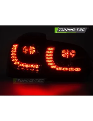 Feux arrière à LED fumés rouges pour VW GOLF 6 08-13