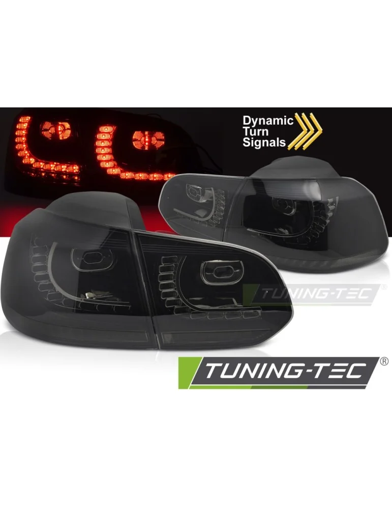 Feux arrière à LED fumés pour VW GOLF 6 08-13