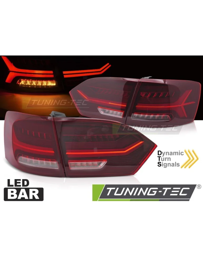 Feux arrière à LED rouges blancs pour VW JETTA VI 11-14