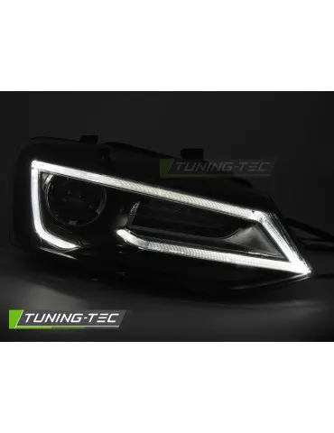Phares à LED noirs pour VW POLO V 9-17