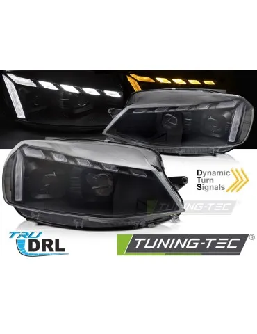 Phares à LED noirs pour VW GOLF 7 17-19