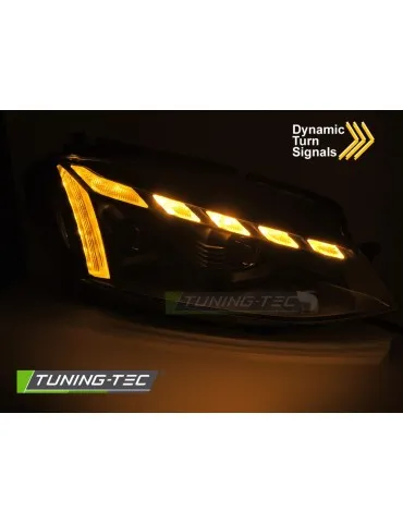 Phares à LED noirs pour VW GOLF 7 17-19