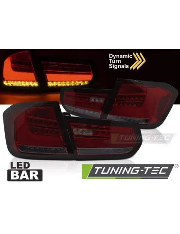 Feux arrière à LED fumés rouges pour BMW F30 11-15