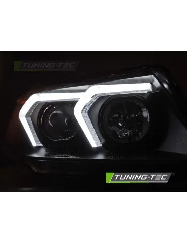 Phares à LED noirs pour BMW E90/E91 05-08